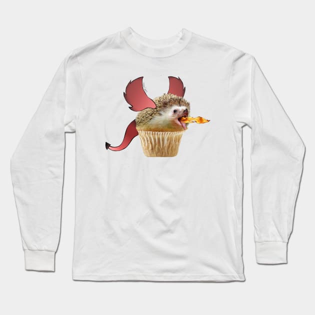 Hedgehog Muffin Dragon Long Sleeve T-Shirt by CatUprising